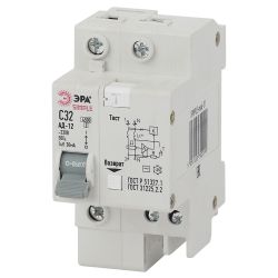 Автоматический выключатель дифференциального тока ЭРА SIMPLE SIMPLE-mod-32 1P+N 32А 30мА тип АС х-ка | Электротовары