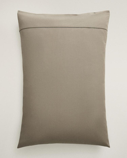 ZARA HOME (300 НИТЕЙ) НАВОЛОЧКА ИЗ ХЛОПКА ПЕРКАЛЬ, ТЕМНО-СЕРЫЙ