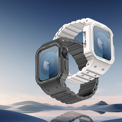 Силиконовый чехол-бампер с ремешком на магнитах от Dux Ducis для часов Apple Watch 38, 40, 41мм, серия Strap One-piece (OA Series)