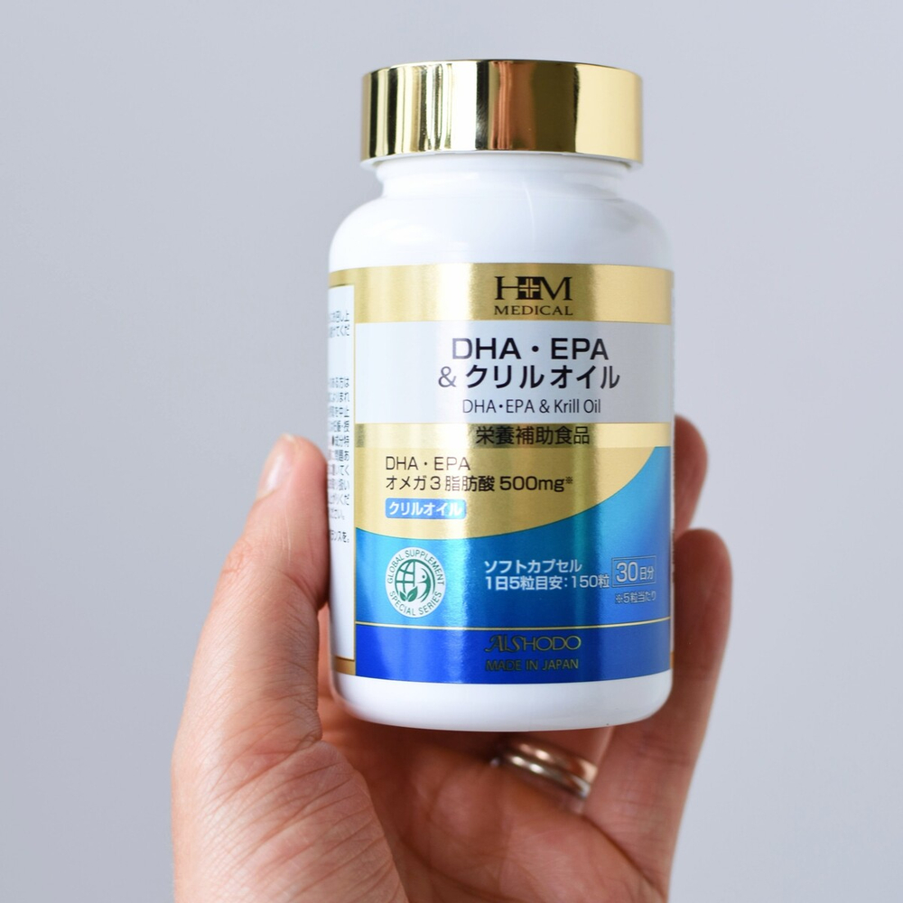 Биодобавка с Омега-3 и маслом криля AISHODO DHA・EPA & Krill Oil