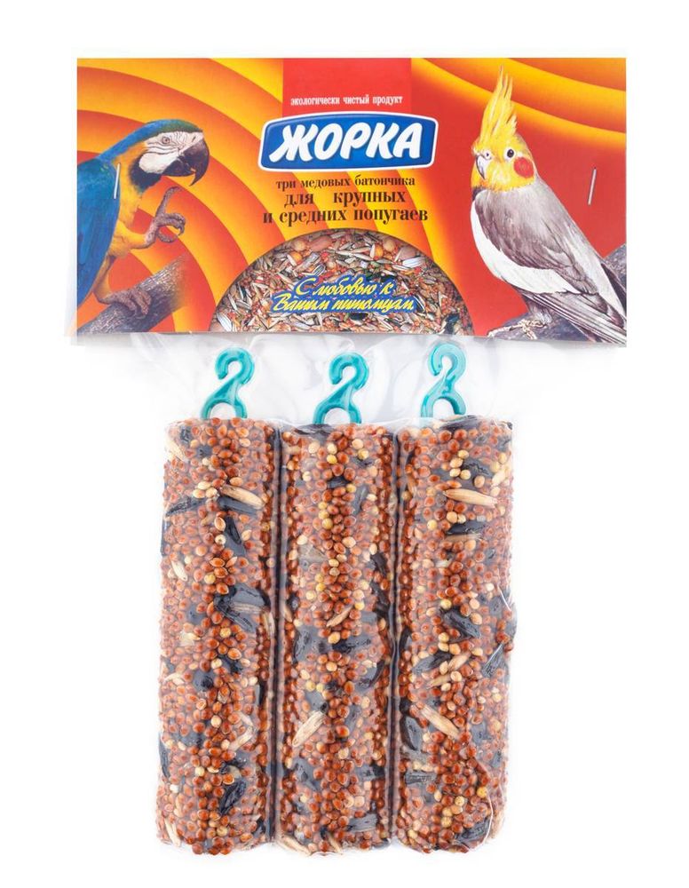 Жорка для крупных и средних попугаев медовые батончики