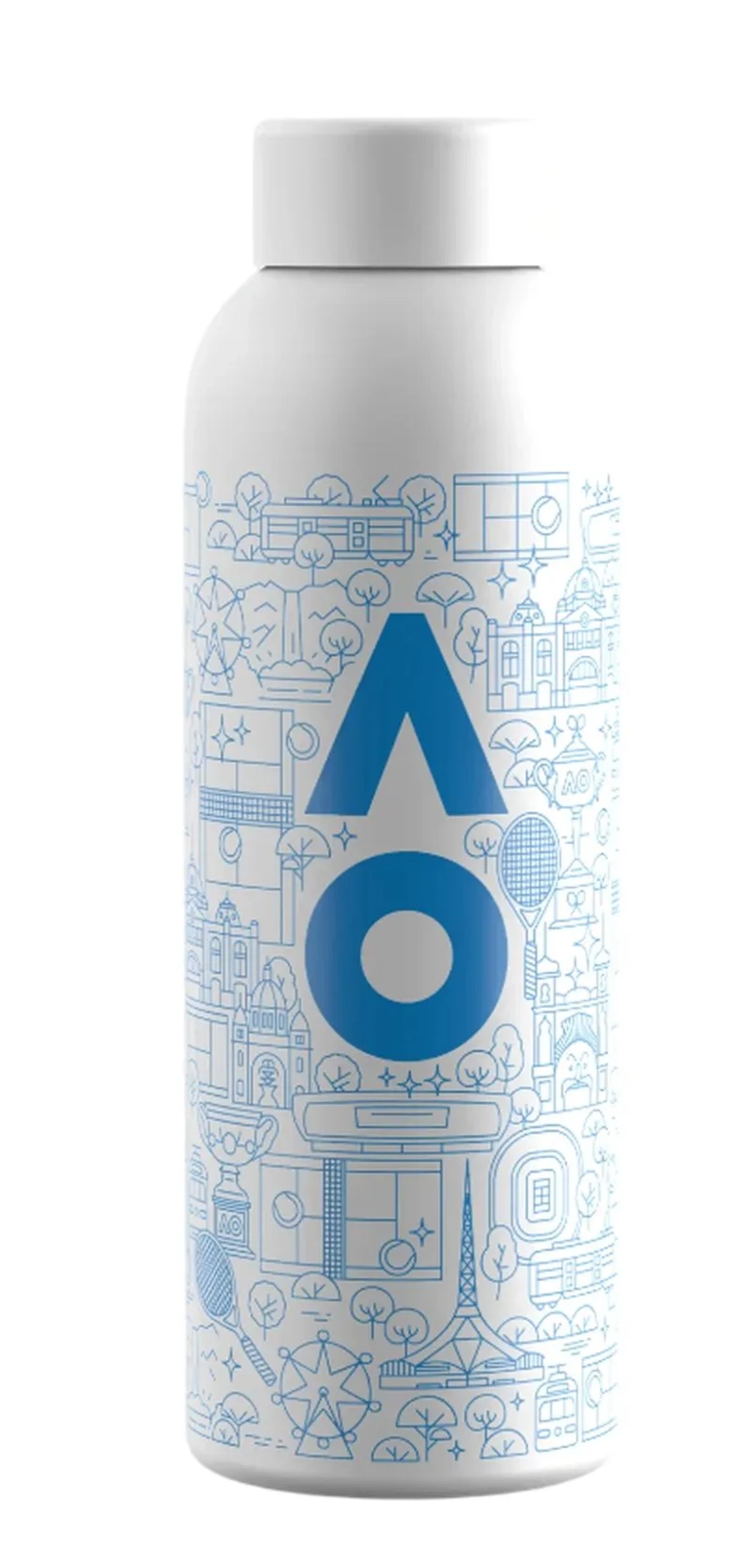 Теннисная бутылка Waterdrop AO26 Melbourne 600ml - white