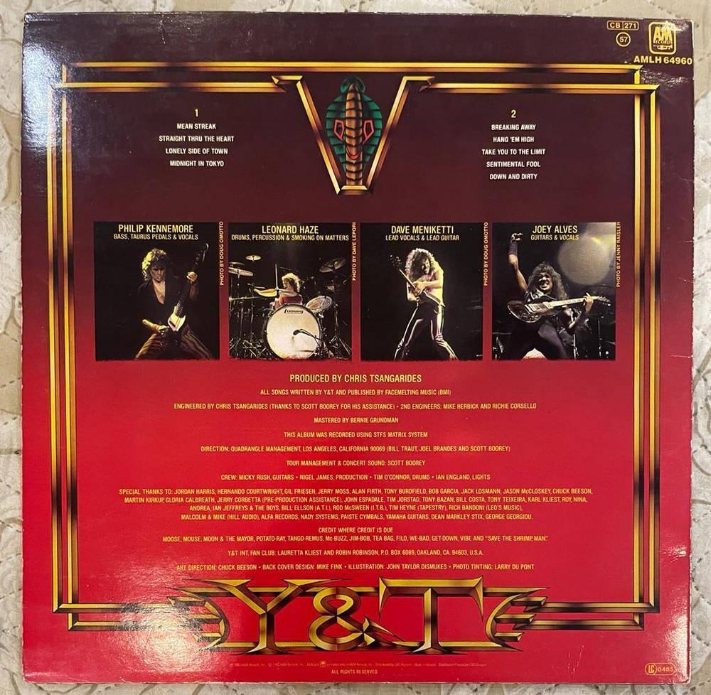Y & T- Mean Streak (Голландия 1983г.)