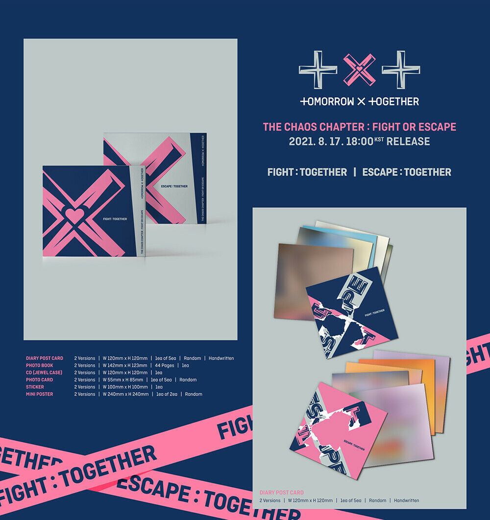 Альбом TXT - THE CHAOS CHAPTER : FIGHT OR ESCAPE (Jewel case ver.) (Escape ver.)