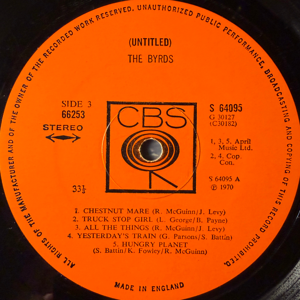 Виниловая пластинка The Byrds - Untitled 2LP