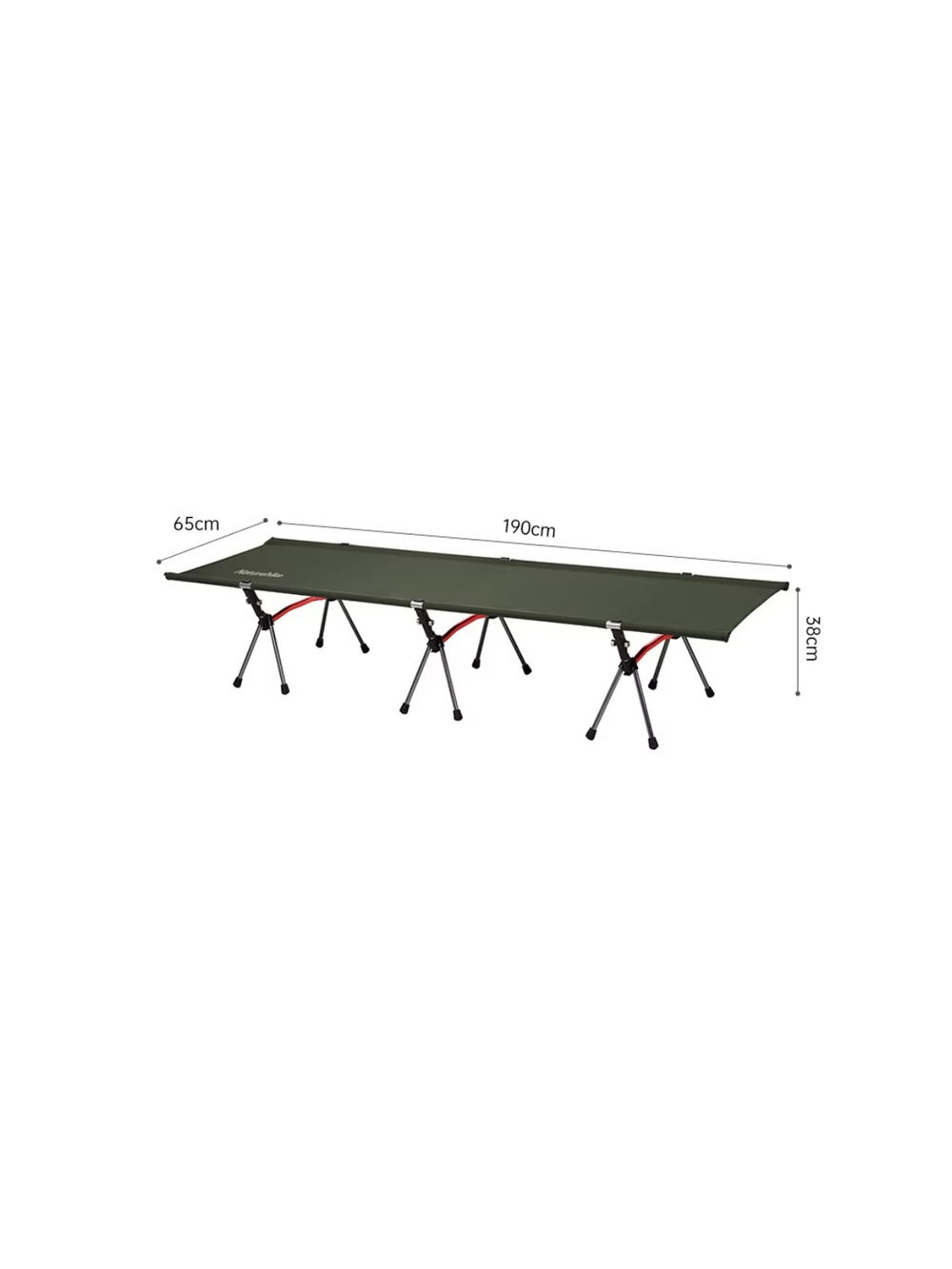 Раскладушка Naturehike XJC04 190х65х38 см, до 150 кг, зеленая