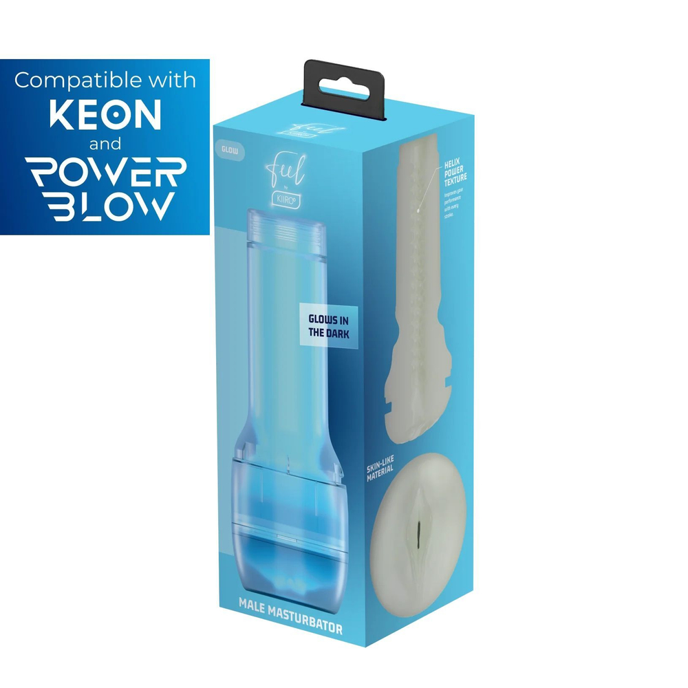 Люминесцентный мастурбатор-вагина FeelGlow Stroker (Цвет: белый)