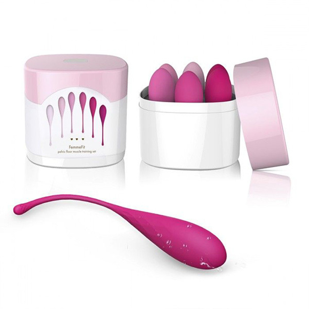 Набор из 6 розовых вагинальных шариков Feelz Toys Femme Fit Pelvic Muscle Training Set