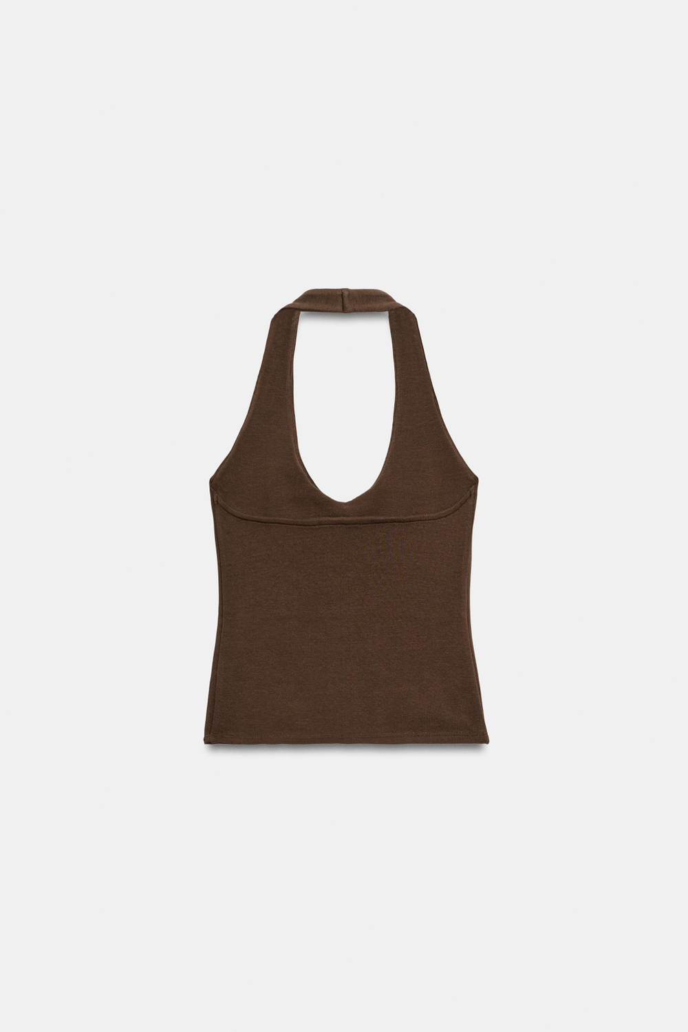 ТОП С ГОРЛОВИНОЙ ХАЛТЕР И ЗАКРУГЛЕННЫМ НИЗОМ — ZARA