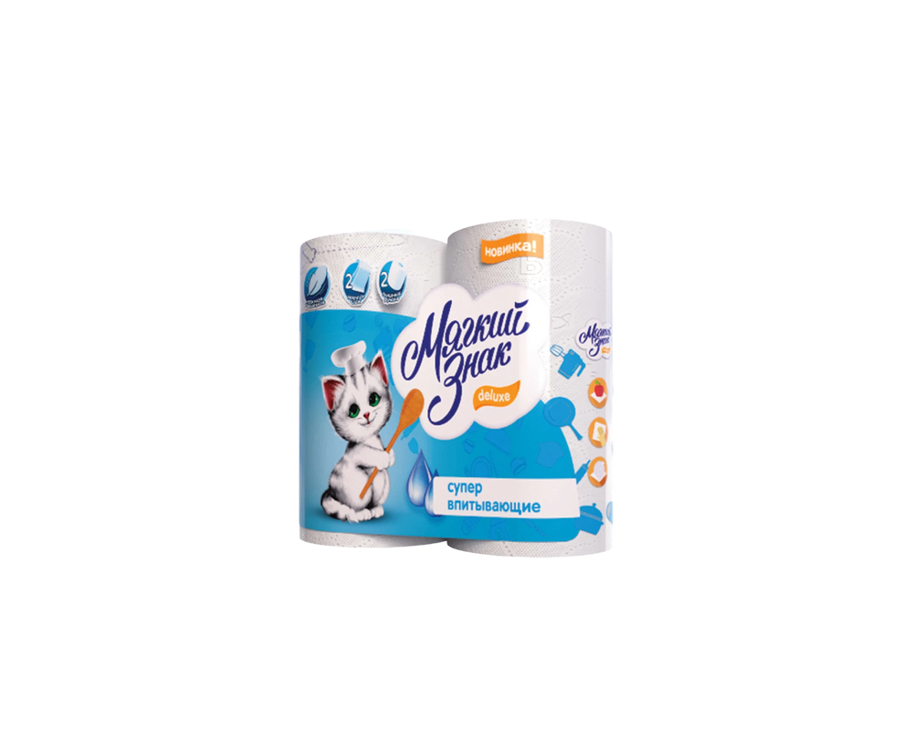 Полотенца бумажные ролевые Мягкий знак Deluxe 2р 2сл