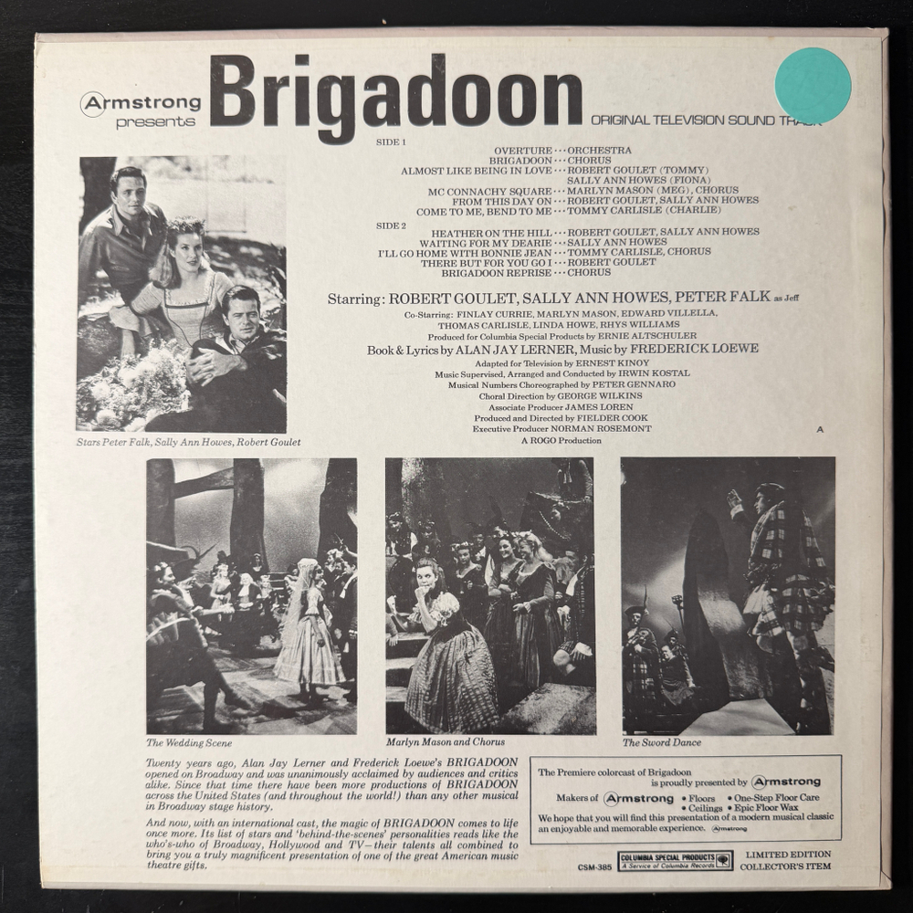 "Brigadoon" Original Television Cast ‎– Brigadoon (США 1966г.)