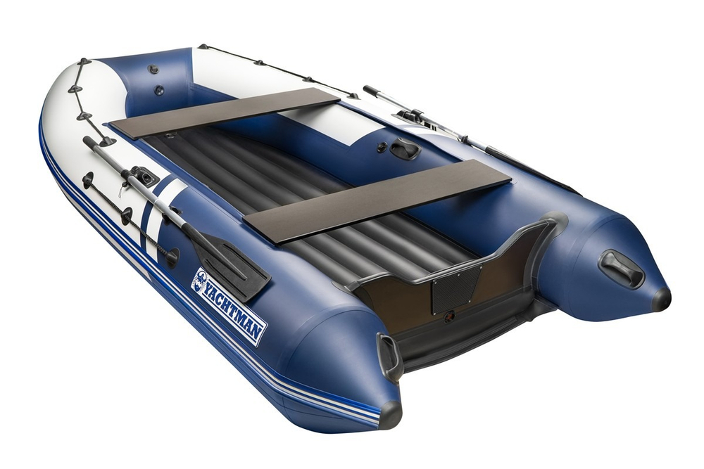 YACHTMAN-340 НДНД белый-синий + KAMISU T 9.9 BMS (комплект лодка + мотор)