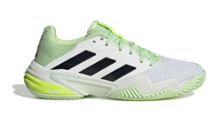 Мужские кроссовки теннисные Adidas Barricade 13 M - белый, черный, зеленый
