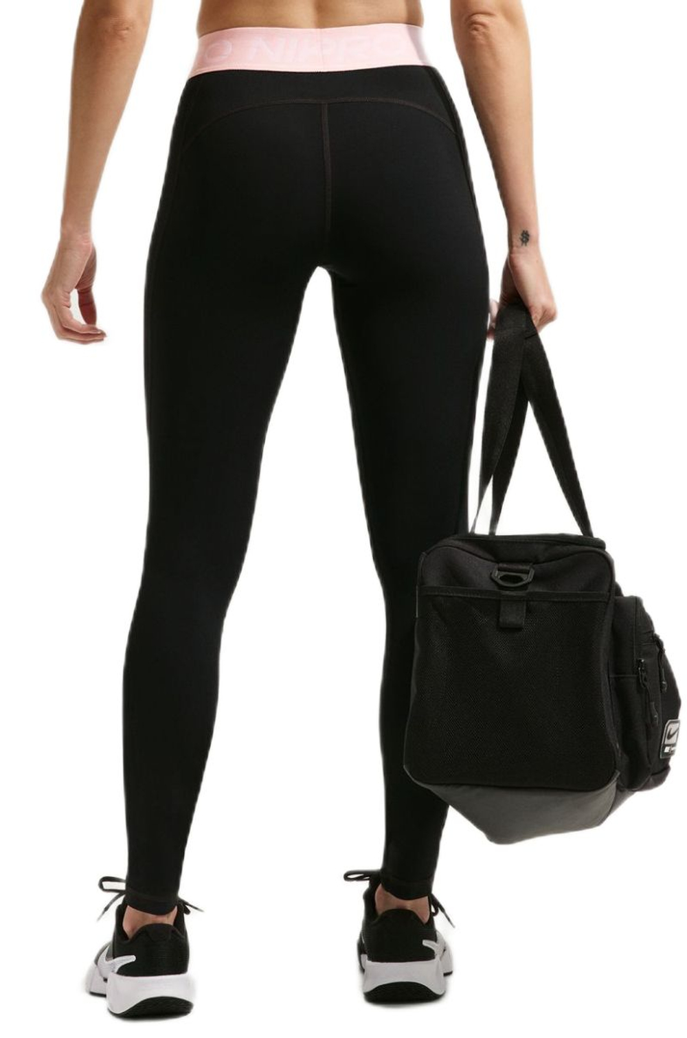 Женские леггинсы Nike Pro 365 Tight - black/pink foam/white