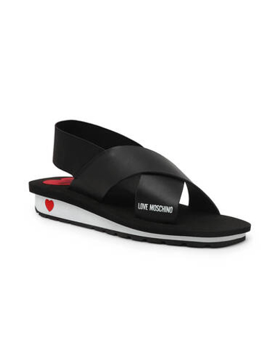 Кожаные босоножки Love Moschino - черный(JA16123G1GI40)