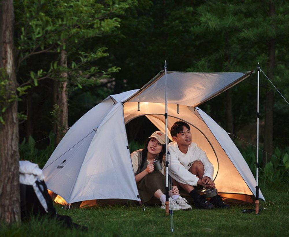 Палатка Naturehike Cloud-Creek, 3-местная, коричневая, артикул CNK2300ZP024-3BR