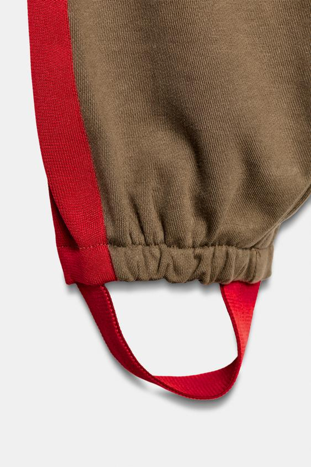 ZARA БРЮКИ СО ШТРИПКАМИ И ЛАМПАСАМИ, СЕРО-КОРИЧНЕВЫЙ
