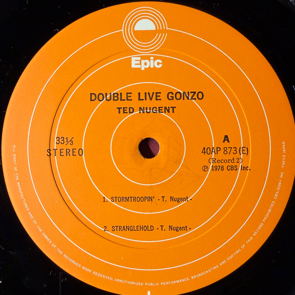 Ted Nugent ‎– Double Live Gonzo! 2LP (Япония 1978г.) Т