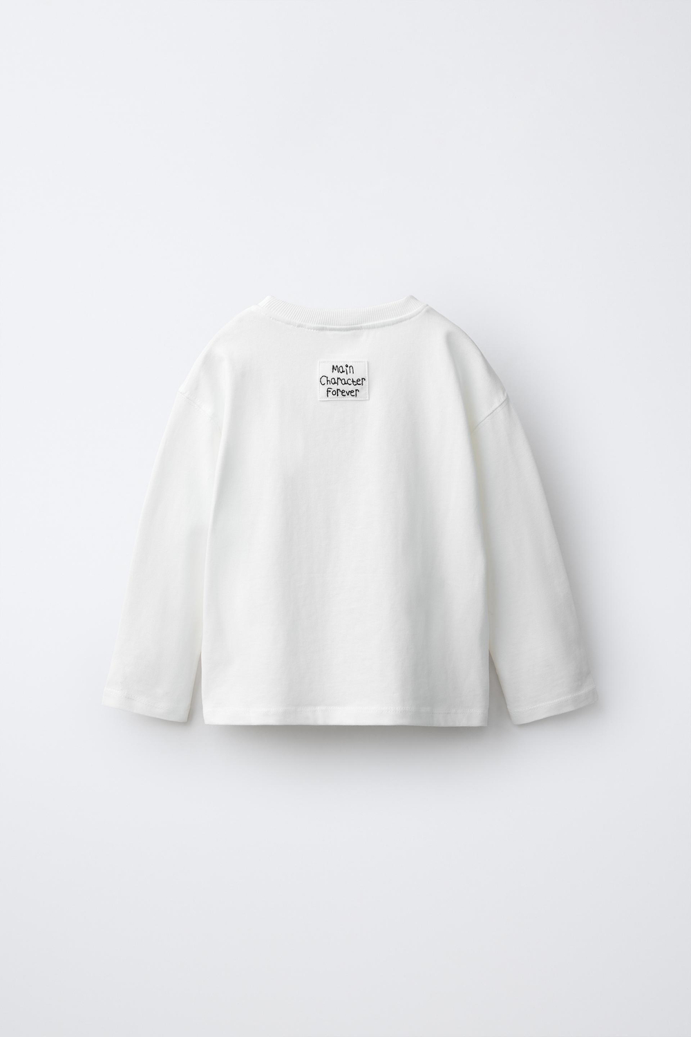 ZARA ФУТБОЛКА С ПРИНТОМ С ЖИВОТНЫМИ, ЦВЕТ ВЫБЕЛЕНОГО ЛЬНА
