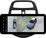 Магнитола для Chevrolet Spark M300 2009-2022, Ravon R2 (рамка матовая) - Teyes LUX ONE 360 монитор 12.3" 2K QLED на Android 10, Быстрая, CarPlay, 4G SIM-слот, 4 камеры в комплекте