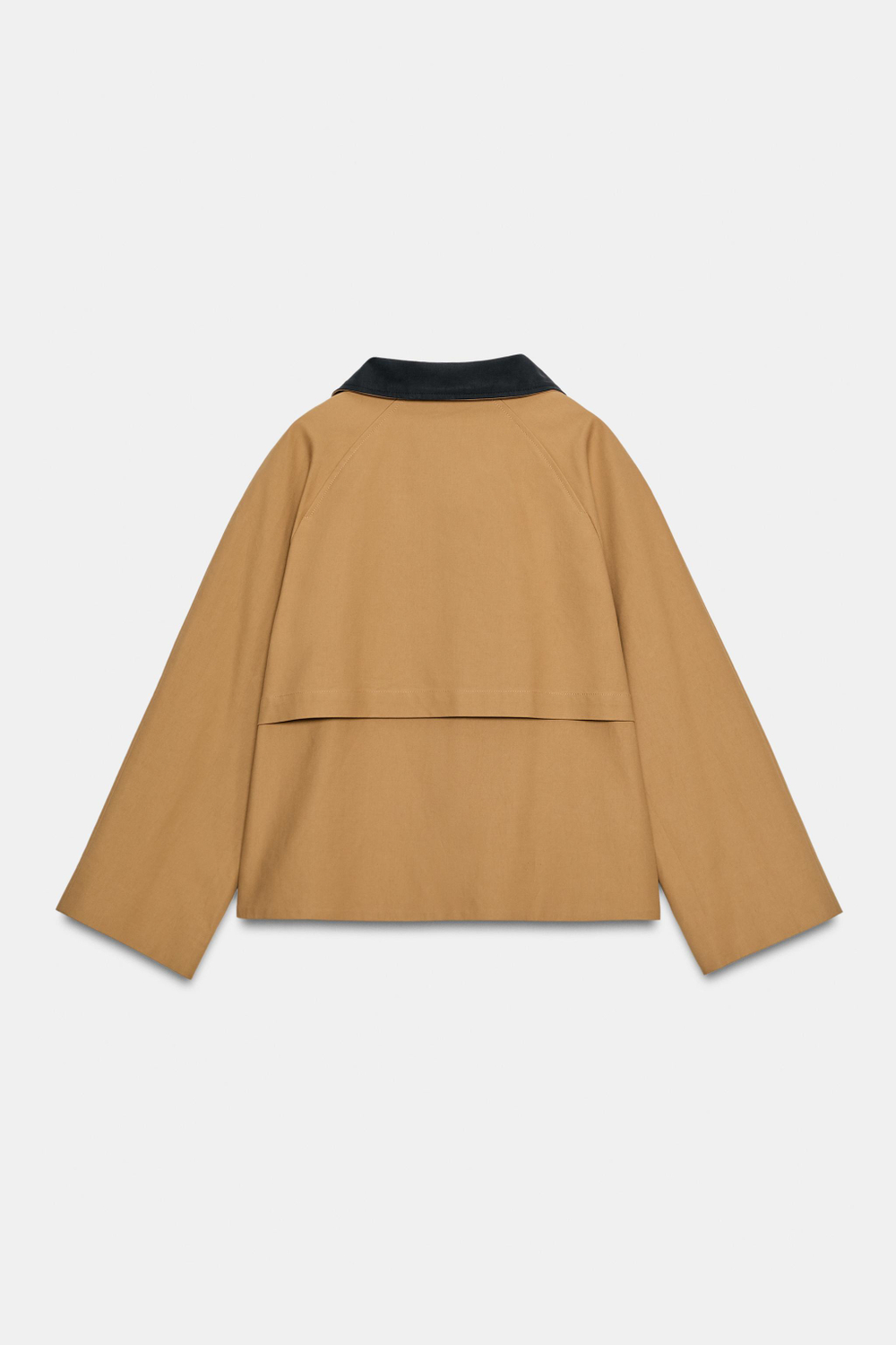 ZARA ТРЕНЧ С КОНТРАСТНЫМ ВОРОТНИКОМ — ZW COLLECTION, МЯГКИЙ КАШТАНОВЫЙ
