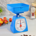 Весы кухонные механические с чашей до 3кг, пластик, 16.5*15см