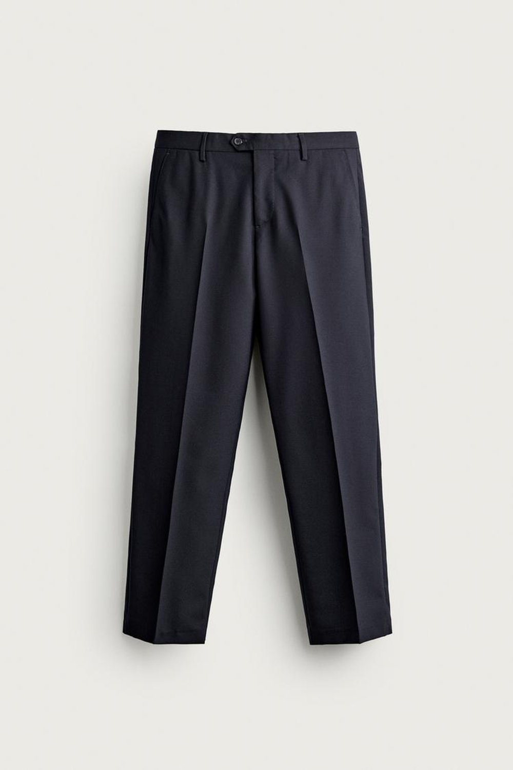 ZARA КОСТЮМНЫЕ БРЮКИ ИЗ 100% ШЕРСТИ, МОРСКОЙ СИНИЙ