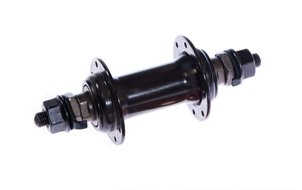 Втулка передняя SF стальная V-brake гайки 16H ось 3/8''х94x130мм, черная