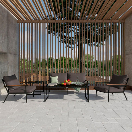 Лаунж зона Ideal Patio ФЕСТА антрацит с двухместным диваном