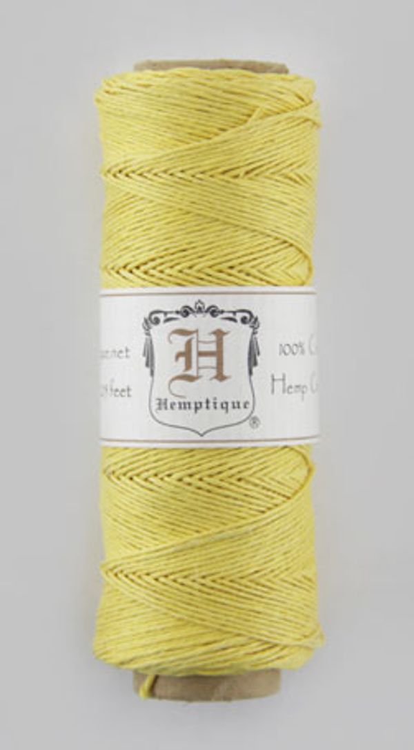 Шнур пеньковый ⌀0.5 мм / 62.5 метра, на катушке, 25 г, Hemptique HS10CO-YEL25