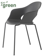 Кресло пластиковое Scab Design Lady B Go Green, антрацит