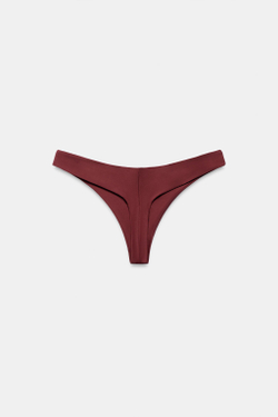 ZARA ПЛАВКИ-БИКИНИ СО СБОРКАМИ, КОРИЧНЕВЫЙ