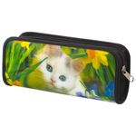 Пенал-косметичка BRAUBERG, с эффектом 3D, пластик, "Белый котенок", 22х10х5 см, 227310
