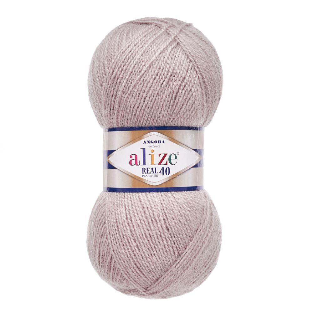 Пряжа Alize (Ализе) Angora Real 40 / уп.5 мот. по 100 г, 430м, 541 бежевый A