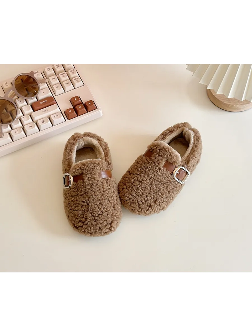 Балетки из искусственного меха