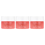 Care:Nel, ночная маска для губ, ягода, 3 шт. по 5 г