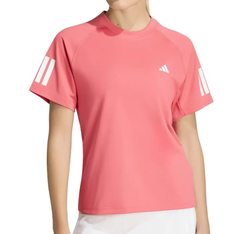 Женская теннисная футболка Adidas Club Climacool - pure turbo