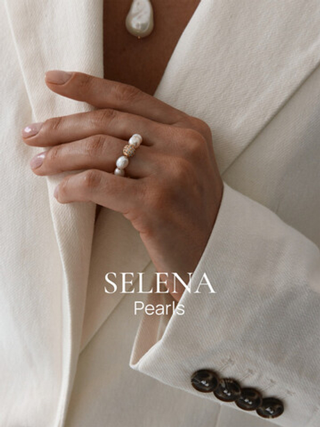 91003232 Кольцо Selena Pearls