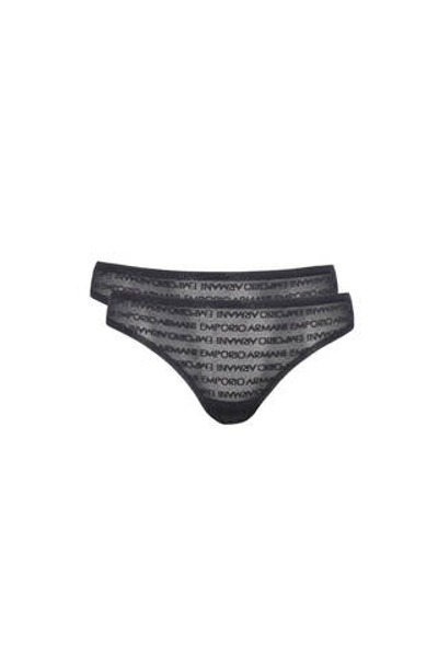 Трусики-бразилианки 2 шт. Emporio Armani - черный(163333 3F204)
