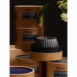 Свеча ароматическая Tkano Edge Black Ink серая 30ч