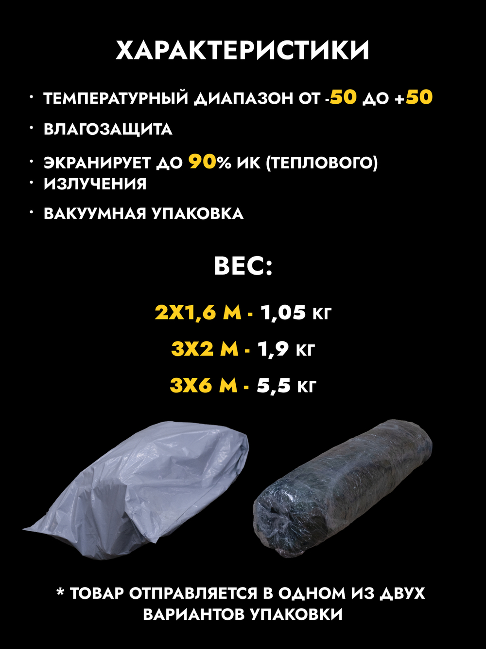 Одеяло-тент от тепловизора 3×6 м