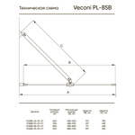 Душ. шторка Veconi PL-85GR Арт. PL85GR-90-01-C8 Стекло прозрачное/5 мм