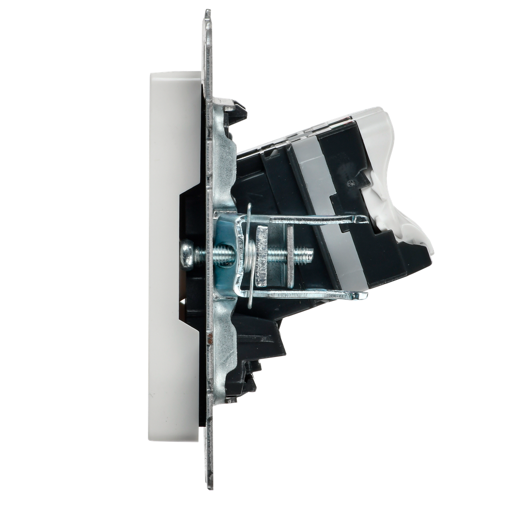 BRITE Розетка компьютерная двойная кат.5E RJ45 РК10-2-БрБ белый IEK