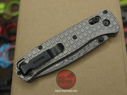Нож Benchmade 535 Bugout Frag Titanium Damascus A+++ - серый титан, клинок дамаск