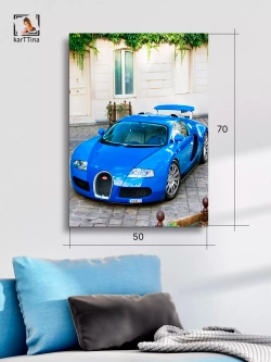 Интерьерная картина "Bugatti Veyron", 50х70см 1шт.