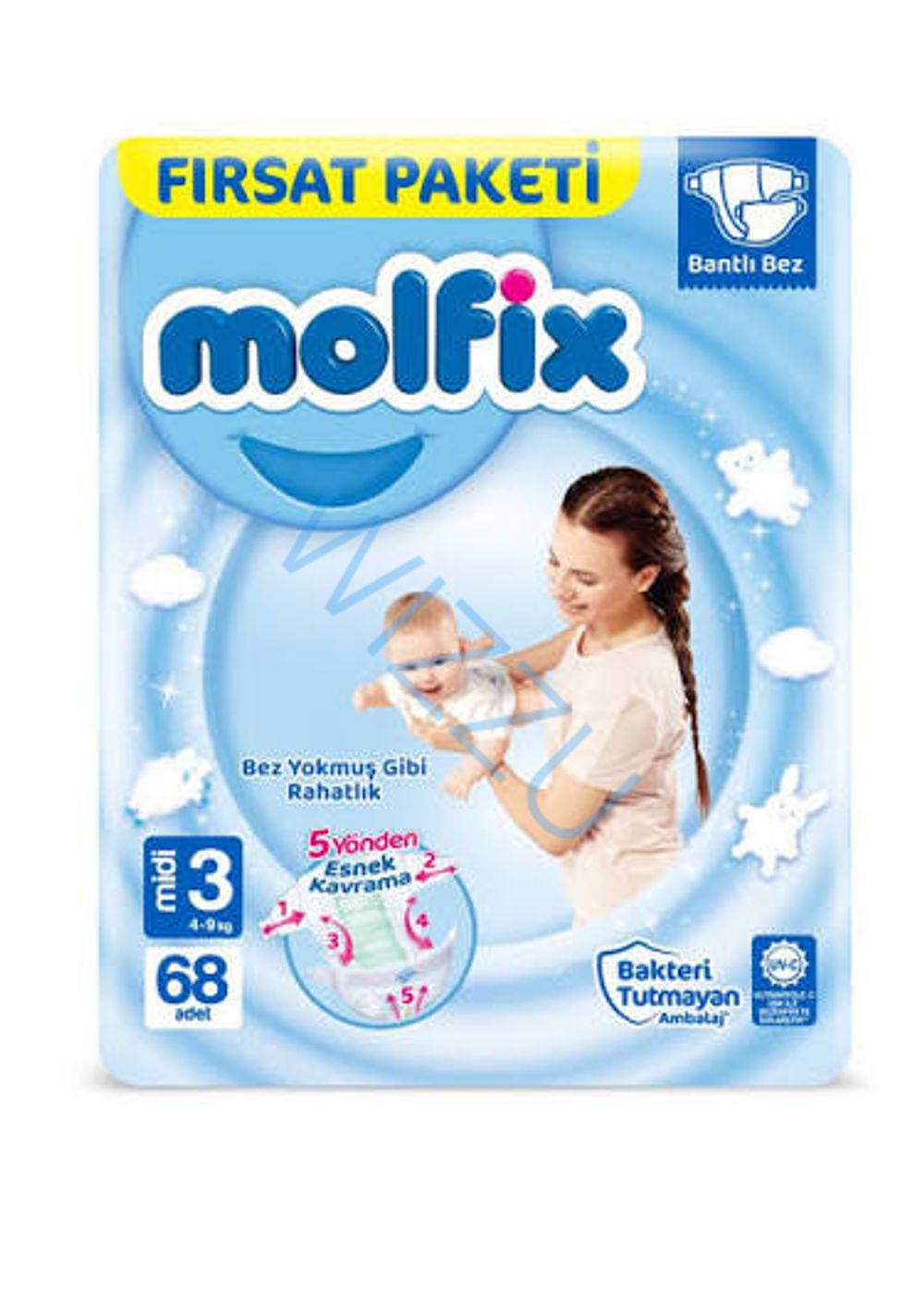 Детские подгузники Molfix №2 1/3 3-6кг