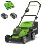 Аккумуляторная газонокосилка Greenworks G24X2LM41, 2512607UD,24+24v (48v), 41 см,(в комплекте с 2*АКБ 24В 4АЧ и ЗУ)