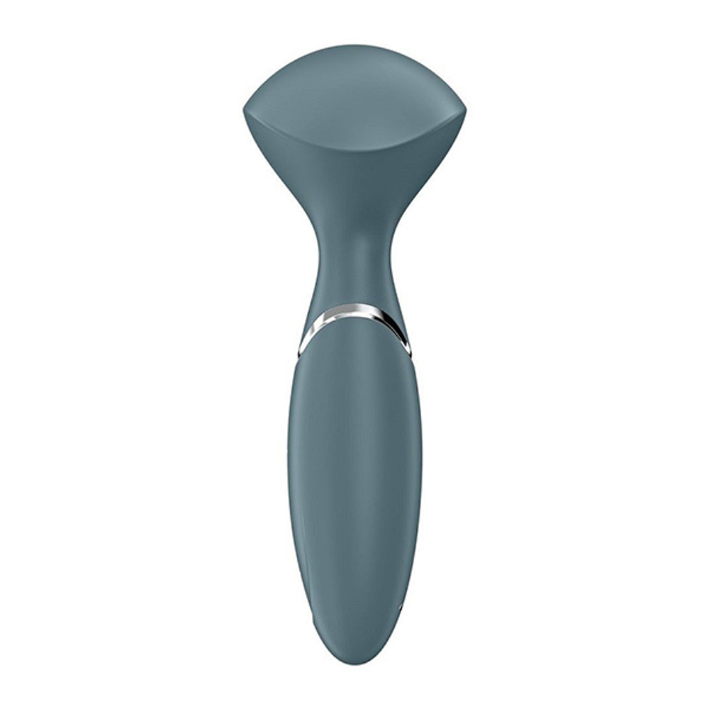 Серый вибромассажер 16см Satisfyer Mini Wand-er