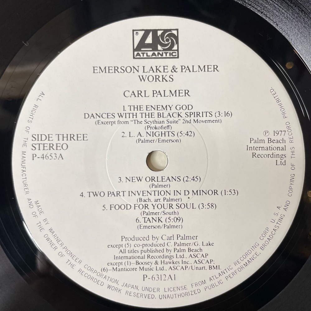Винтажная виниловая пластинка LP Emerson Lake and Palmer Works (Japan 1980) (Obi) Lend Your Love To Me Tonight