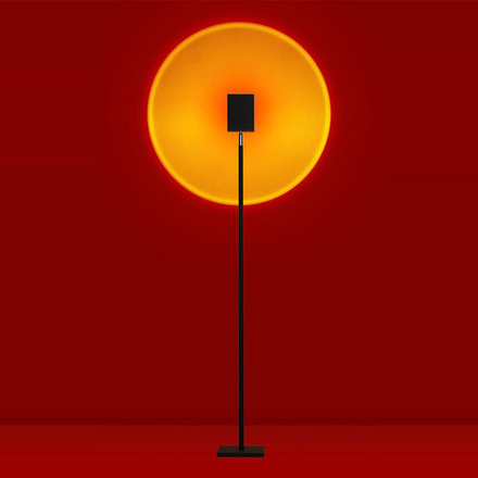 Floor lamp design lamp Color Projector by Mandalaki Studio (Yellow-Red)